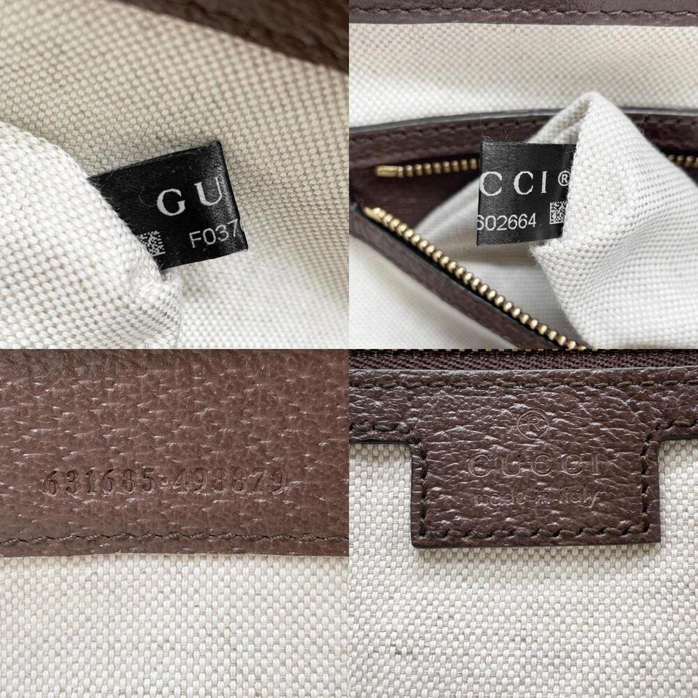 GUCCI Sherry Tote Bag, Canvas and Leather, Brown, Women's - Picture 10 of 10